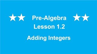 PreAlgebra Lesson 12 Adding Integers by Rick Scarfi [upl. by Tayib]