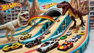 Hot Wheels Unlimited Does this Track Looks Like a Jurassic Park [upl. by Leuamme]