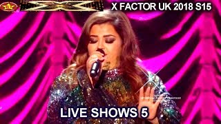 Scarlett Lee “Cant Take My Eyes Off You” SASSY amp GIGGLES AWESOME  Live Shows 5 X Factor UK 2018 [upl. by Einnod]