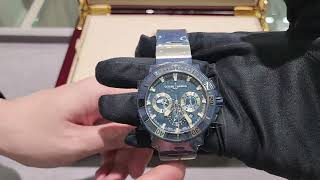 雅典 ulysse nardin marine Diver chronograph 硫化膠 [upl. by Ressan]