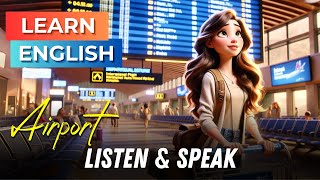 At the Airport  Improve Your English  English Listening Skills  Speaking Skills  Travel [upl. by Margret]