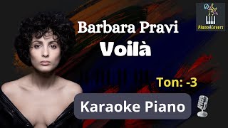 Voilà  Barbara Pravi Karaoke Piano ton 3 [upl. by Ahsikan]