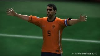 van Bronckhorst fantastic goal  Uruguay vs Netherlands PES 2010 [upl. by Yelra]