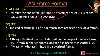 Lect 28Ch3Part 2Frame Format of CAN Serial Communication Protocol ESY22532Diploma Sem 5MSBTE [upl. by Emmet]