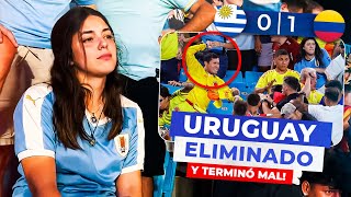 URUGUAY vs COLOMBIA  REACCIÓN a la ELIMINACIÓN de HINCHA URUGUAYA en el estadio Copa América 2024 [upl. by Kolodgie]