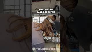 Cast Iron Repair Timelapse welding repair metalweld [upl. by Zap]