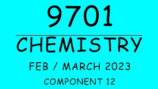 AS CHEMISTRY 9701 PAPER 1  FebMarch 2023  Paper 12  970112FM23  SOLVED [upl. by Debarath]