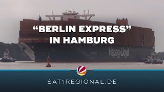 Containerschiff quotBerlin Expressquot in Hamburg angekommen [upl. by Geerts28]