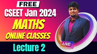 FREE CSEET Maths Video Lectures 2024  Quantitative Aptitude Video Classes 2024  Online Lecture 2 [upl. by Lrub923]