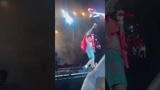 Burna Boy carrying the Moroccan flag at the Mawazine festival in Morocco [upl. by Gamages]