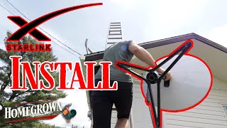 Starlink Unboxing and Install Bye bye Xplornet  New Brunswick Homesteading [upl. by Mavis]