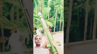 bamboo slingshots viralvideo hunting funny bamboogun views [upl. by Brahear]