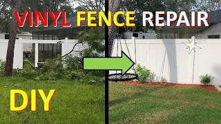 How To Repair Vinyl Fence  DIY Quick and Easy [upl. by Ernaldus775]