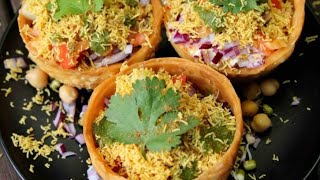 katori chaat recipe  chaat katori recipe  how to make tokri chaat [upl. by Alby983]