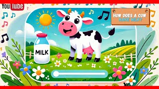 How Cows Make Milk  Fun and Educational Song for Kids About Farm Animals [upl. by Latyrc]