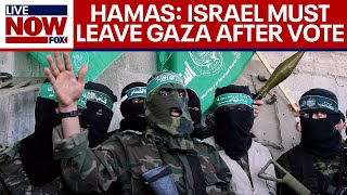 IsraelHamas war Terrorists demand Israeli troops leave Gaza after UN vote  LiveNOW from FOX [upl. by Ezana]