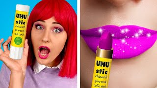 Ways To Sneak Makeup Into Class Funny Sneaking Ideas  School Situations by Crafty Panda School [upl. by Tichonn]