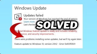 FIXED Windows update error 0x800f0801 [upl. by Timrek]