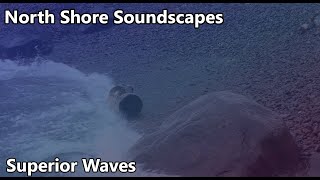 【Crashing Waves on Lake Superior】10 Hours Darkened Screen Ambience [upl. by Rudyard]