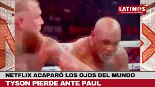 Así perdió el veterano excampeón Tyson ante Paul [upl. by Ellenahc945]