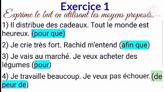 la subordonnée de butexercices et corrigés [upl. by Chaunce]