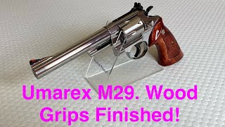 Umarex M29 44 Magnum Co2 bb Airgun fitted wood grips Finished at last [upl. by Meggie582]