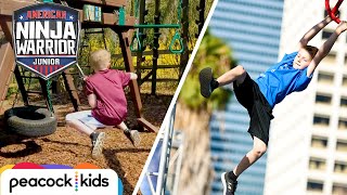 AMERICAN NINJA WARRIOR JUNIOR  Parkour Training Leads to ANWJ Course [upl. by Knuth862]