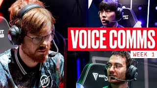 How it sounds to play LCS with your COACH 🦆  100T WEEK 1 VOICE COMMS [upl. by Einttirb641]