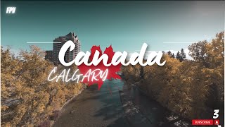 Canada Autumn Calgary Drone Tour 4k Great View [upl. by Aracat862]