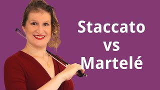 Staccato vs MarteleÌ Violin Bow Technique [upl. by Yrtneg]