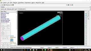 Transient analysis of a Cylindrical Fin Thermal Analysis [upl. by Ainocal]