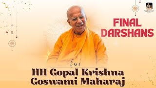 Final Darshan  HH Gopal Krishna Goswami maharaj 😔🙇🙇🙏ISKCON ROHINI iskcondelhi [upl. by Nileuqay124]