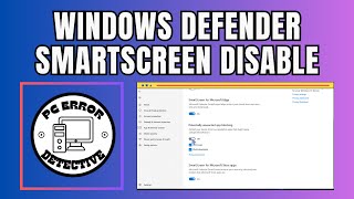 How to Disable Windows Defender SmartScreen [upl. by Einhorn700]