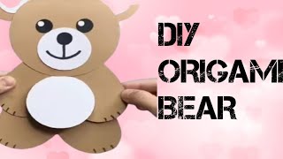 how to make amazing origami bear 🤗🥰  papercraft  easy craft videoviral [upl. by Perpetua368]