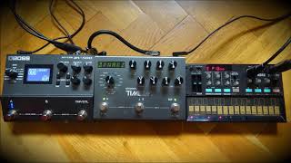 Korg Volca FM  Boss RV500  Strymon Timeline  drone ambient space music [upl. by Earej]