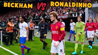 Ronaldinho vs Beckham Who is the Better Player eFootball Gameplay [upl. by Ahsenot]