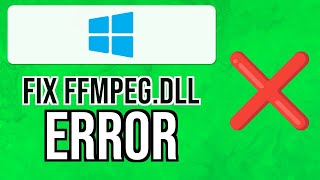 How to FIX FFMPEGDLL ERROR on Any Application  Windows 10 81 8 7  Install FFMPEG 2024 [upl. by Dlawso33]