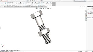 ENSAMBLE DE TORNILLO Y TUERCA EN SOLIDWORKS ANIMACIÓN [upl. by Short]