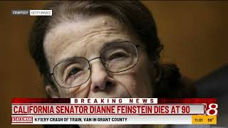 California senator Dianne Feinstein dies at 90 [upl. by Nnaeiluj]