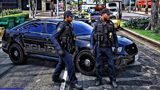 Patrolling The City With GTA 5 MODS  Lspdfr Featuring Hpd Ford Taurus Slicktop [upl. by Teirtza214]