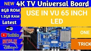 VU 65 INCH LED 4K MOTHER BOARD CHANGE SOLUTIONMODEL NO FR65U24K [upl. by Rokach916]