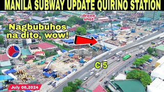 METRO MANILA SUBWAY UPDATE QUIRINO STATIONJuly 06 build better more [upl. by Joeann]