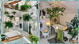 Best Modern Designs Of Bathroom Decoration With Plants  Home Decor [upl. by Yeslah204]