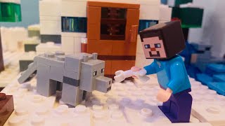 Dog VS Skeleton Lego Minecraft StopMotion [upl. by Yahsan507]