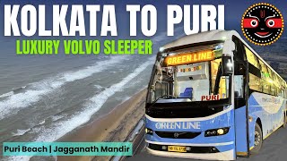 KOLKATA to PURI Jagannath Dham VOLVO Bus  Greenline LUXURY Sleeper Bus  PATHETIC Rest Stops [upl. by Kerianne]