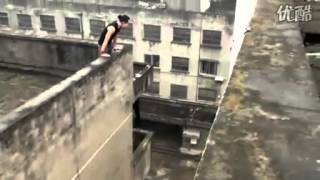 Epic Fail Thats why you never parkour in China [upl. by Delfine253]