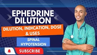 Ephedrine Dilution Spinal Hypotension [upl. by Kaile]