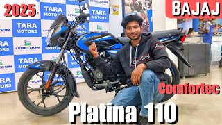 Bajaj platina 110 comfortec New 2025 model New Bs7 features Price mileage review platinaplatina110 [upl. by Nawud]