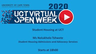 Admission to Student Housing at UCT [upl. by Onaivlis]