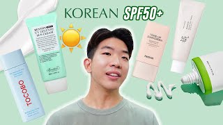 ☀️NEW SPF50 KOREAN Sunscreens Review Hit or Miss textures • Benton Jumiso Heimish Tocobo [upl. by Ellekcir926]